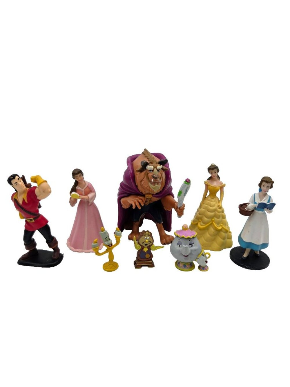 Beauty & The Beast Disney Figures Beast Belle Gaston Mrs. Potts Chip Lumiere